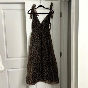 Fun leopard print anthropology dress - new with tags